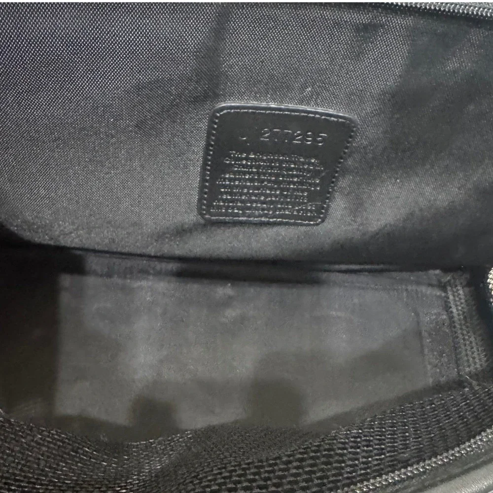 Brighton Small Pet Carrier Handbag OS Black‎ Red Good Croc Leather Travel Bag